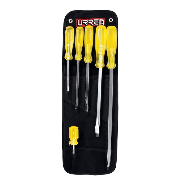 Amber Screwdriver Set of 6 Pieces Slotted
